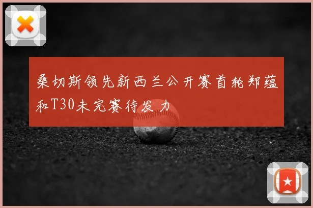 桑切斯领先新西兰公开赛首轮郑蕴和T30未完赛待发力