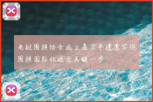 老挝围棋协会成立聂卫平遗愿实现围棋国际化迈出关键一步